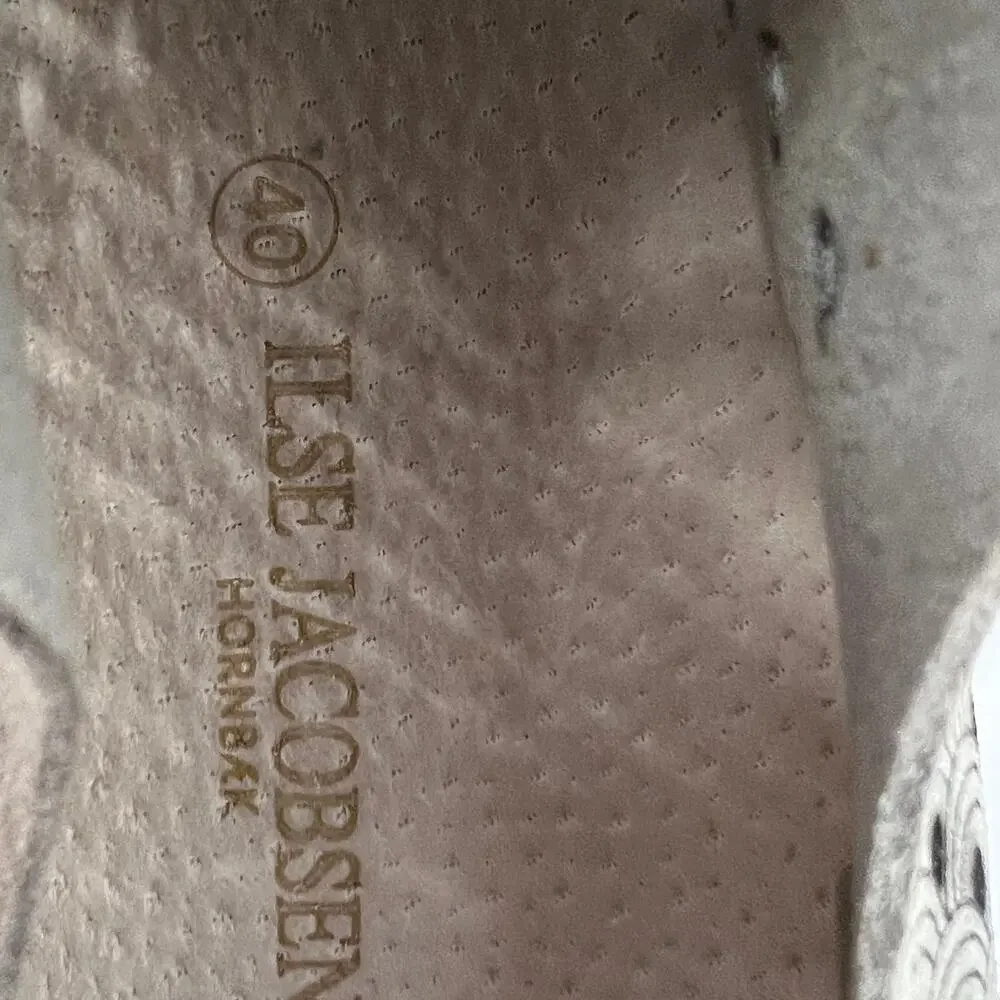 Ilse Jacobsen Tulip Gray White Perforated Slip On Shoe Size Euro 40